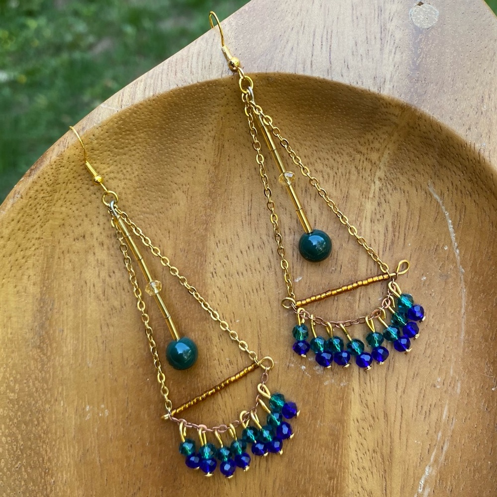 Midnight rain earrings
